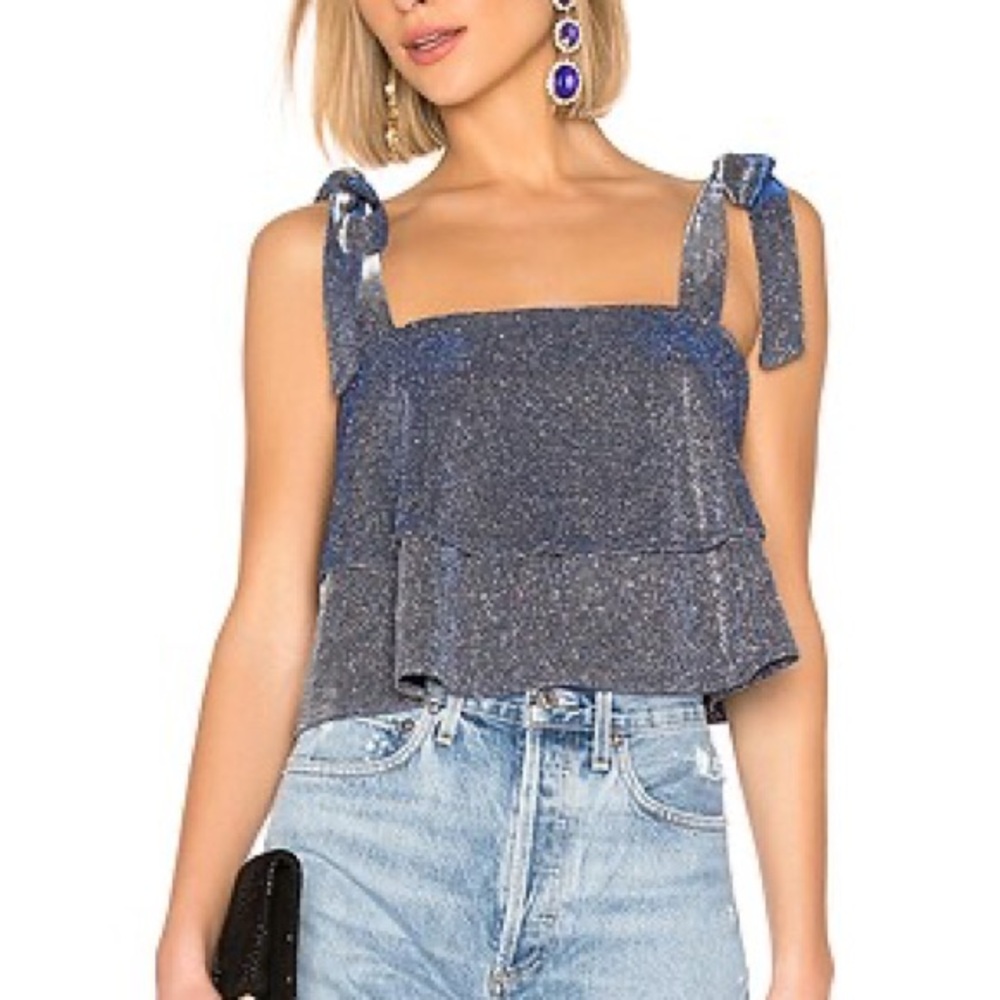 - Helene Top in Blue Metallic
SUPERDOWN